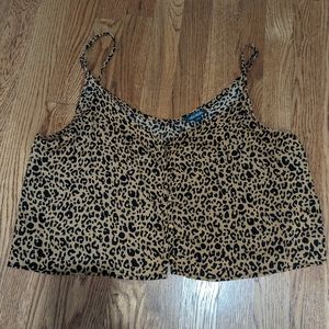 Leopard Print Crop Tank - Medium